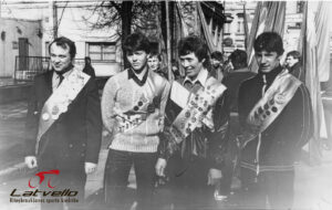 Liepājas 1. maija svētku parāde, sportistu kolonna, 1985. gads, Gennādijs Makarovs, Gaļina Aleksandrova