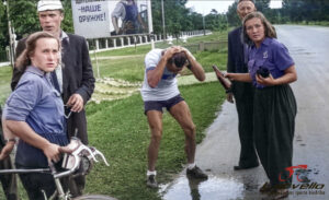 1950.gadu vidus.No kreisās Ārija Cakule, pa vidu Alberts Džarcans